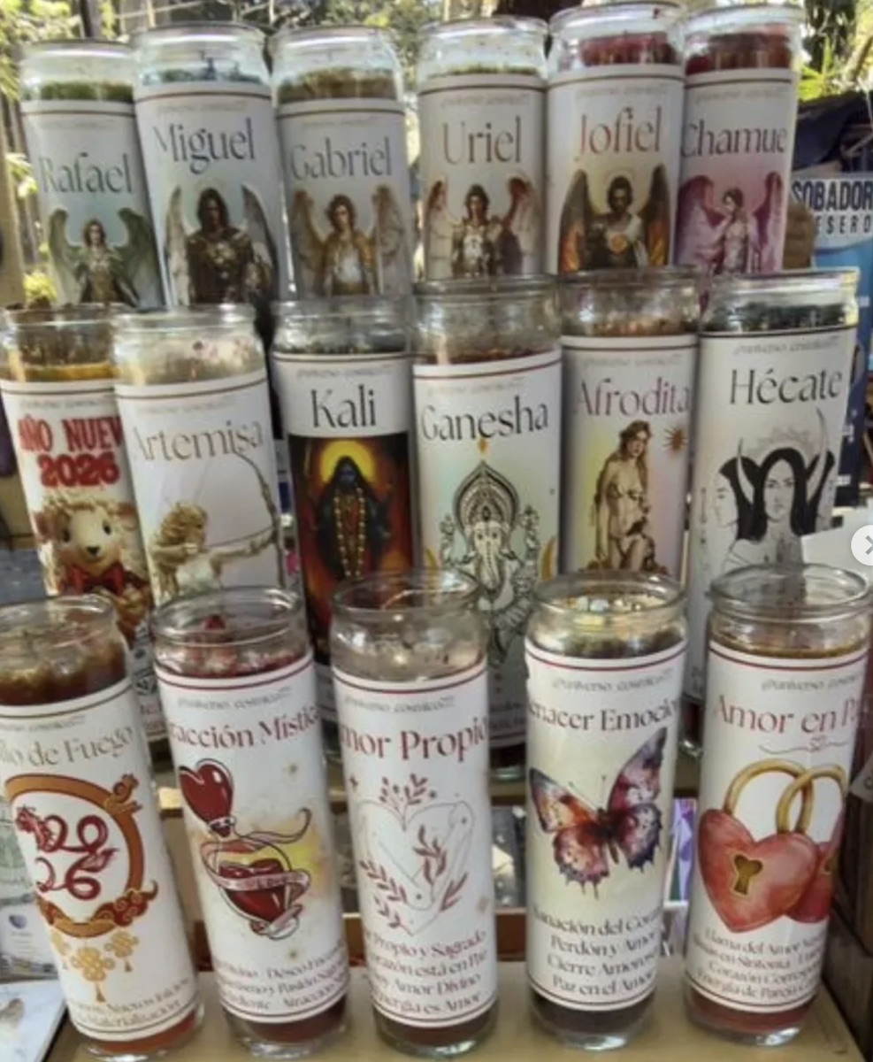 Veladoras de santos y arcángeles